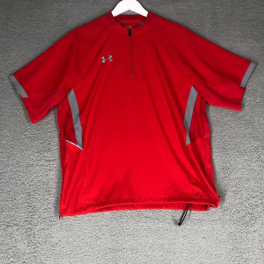 Under Armour Men's Small Windbreaker Pullover Heat Gear Active Golf Short Sleeve